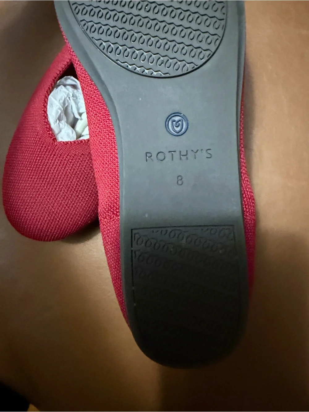 Rothy's Women's Red Knit Ballet Flats